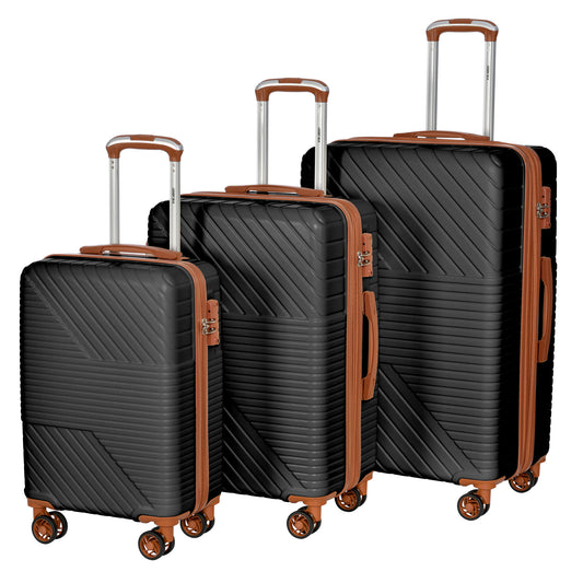 Hardshell Luggage Sets 3 Piece double spinner 8 wheels Suitcase with TSA Lock Lightweight 20''24''28''