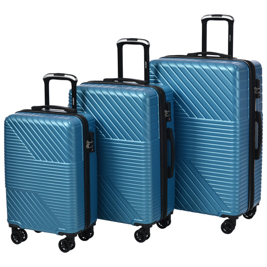 Hardshell Luggage Sets 3 Piece double spinner 8 wheels Suitcase with TSA Lock Lightweight 20''24''28''